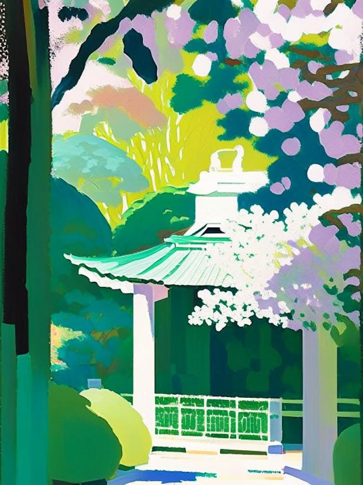 Meiji Shrine Inner Garden, 1, Japan Abstract Still Life