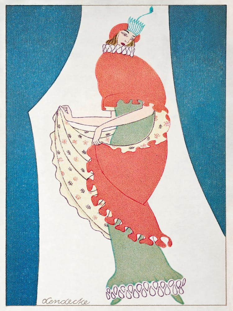 Woman In A Tubular Dress (1912), Otto Friedrich Carl Lendecke