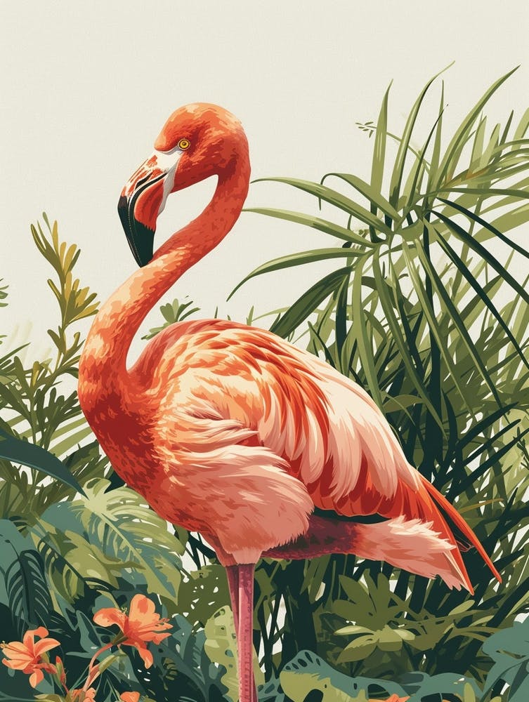 Greater Flamingo Southern Europe Spain Tropical Illustration 6