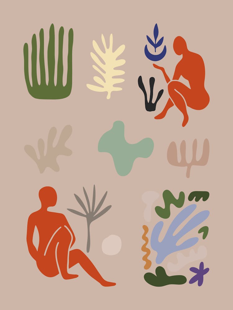 Henri Matisse Inspired Cutout Collage
