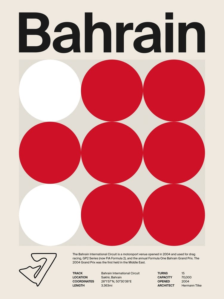 Mid Century Bahrain F1