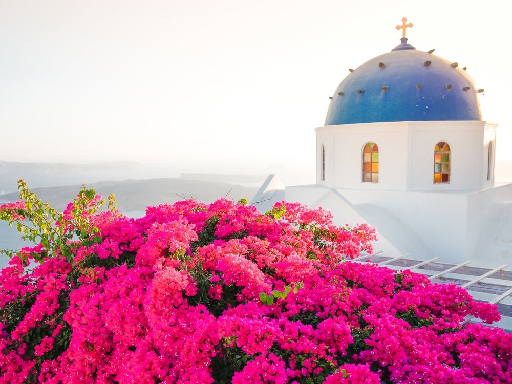 Santorini Pink Sunset