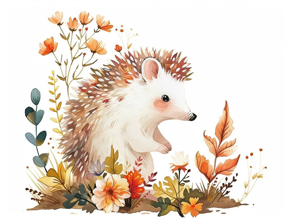 Little Floral Hedgehog 6