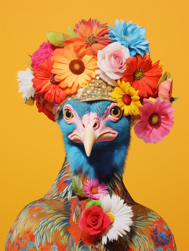 Bird With A Flower Crown Turkey 2