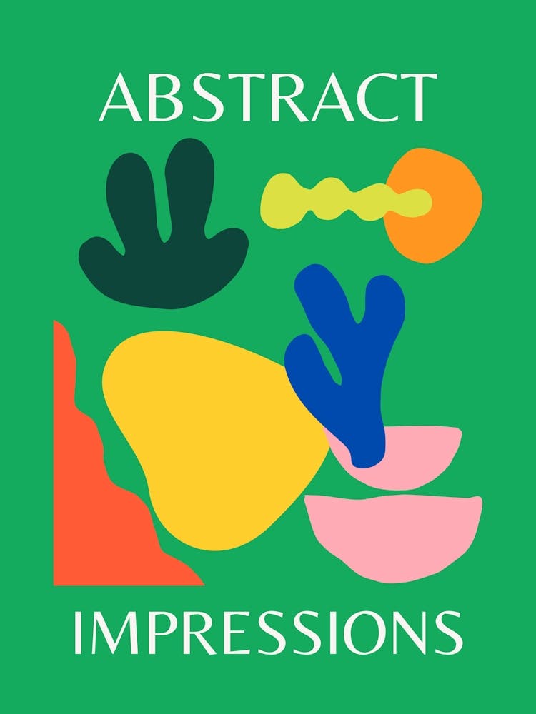 Abstract Impressions Poster 2 Green