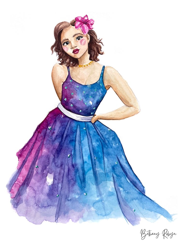 Girl In A Magic Dress