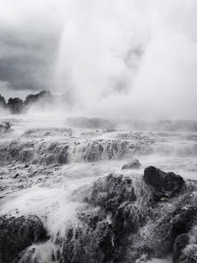 Black And White Thermal Pools