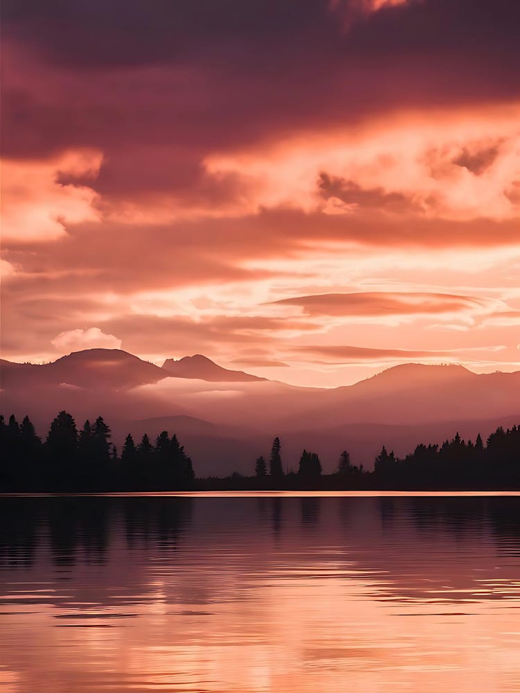 Sunset Over Lake 1