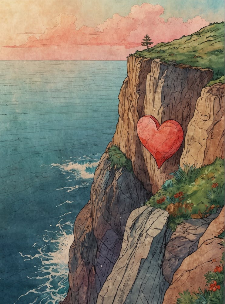 Heart On The Cliff 1
