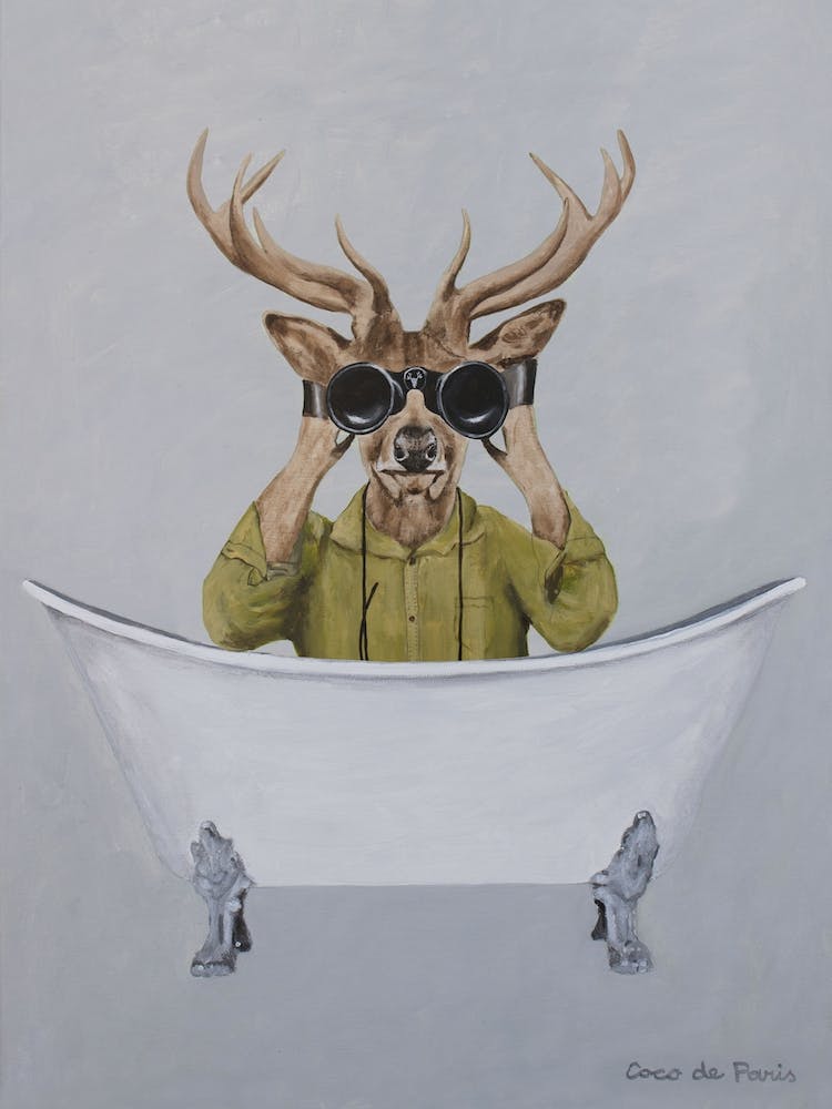 Deer In Bathtub