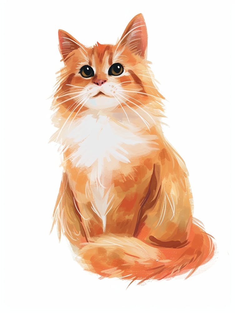 Somali Katze Clipart Illustration 4