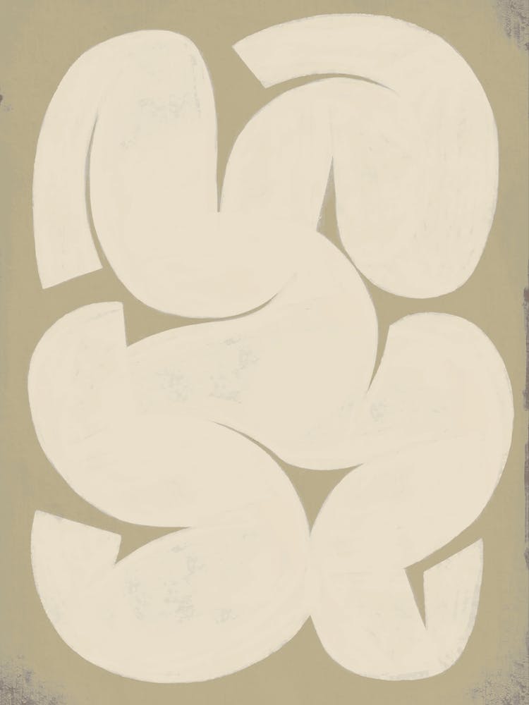 White Abstract Shapes Neutral