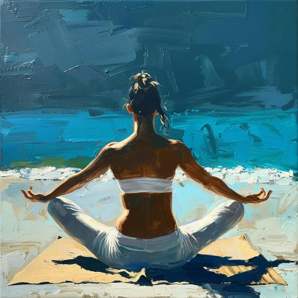 A Yoga Session Oil Painting Illustration 1718673829 3