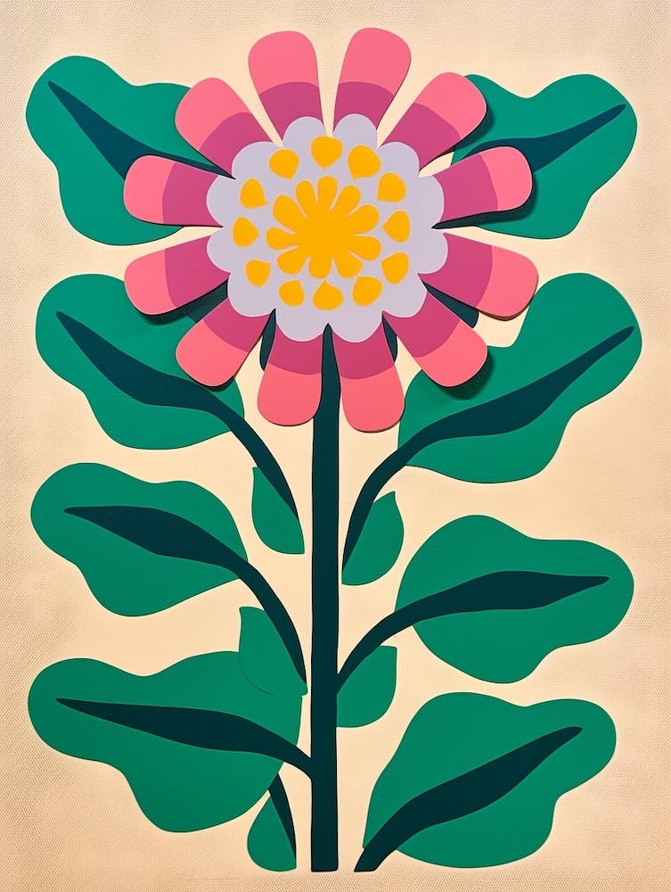 Cut Out Style Flower Art Everlasting Flower 3