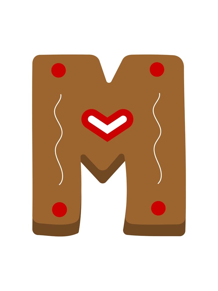 Gingerbread Decorative Letters Living Room Holiday Display 13