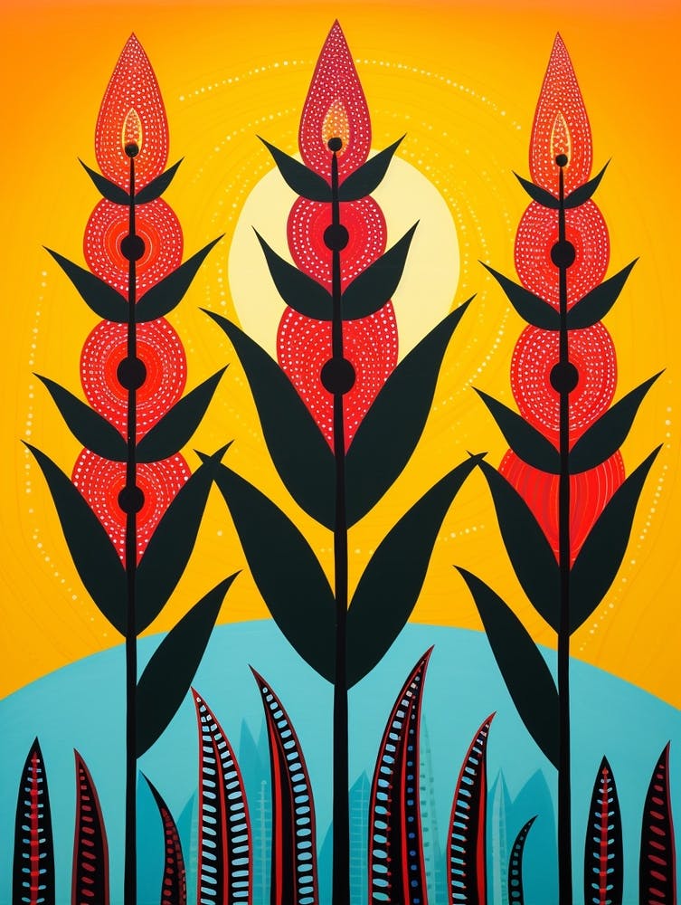 Blumenmotiv-Gemälde Heliconia 2