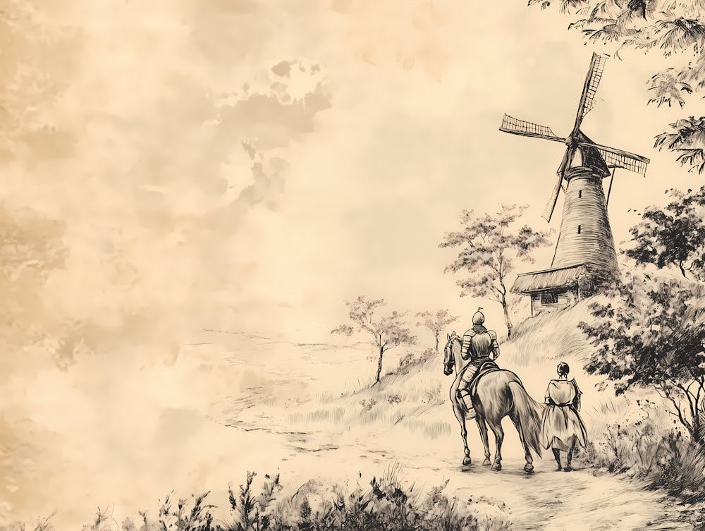 Knight And The Windmill