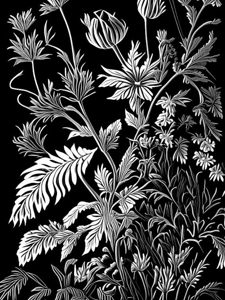 Hedge Nettle Wildflower Linocut