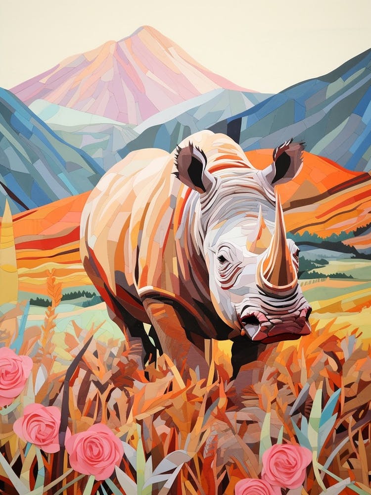 Rhino In The Grass 3
