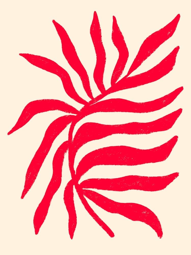 Rote Silhouette Texturierter Ast 2