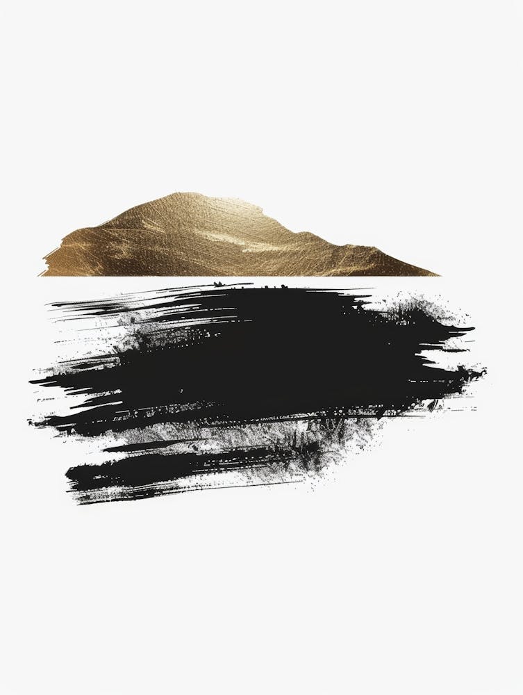 Gold And Black Brush Strokes 3