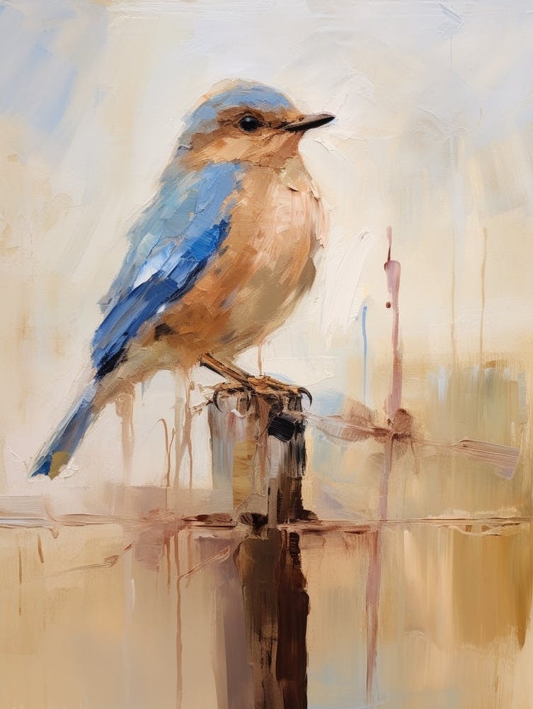Bird Painting Eastern Bluebird 4