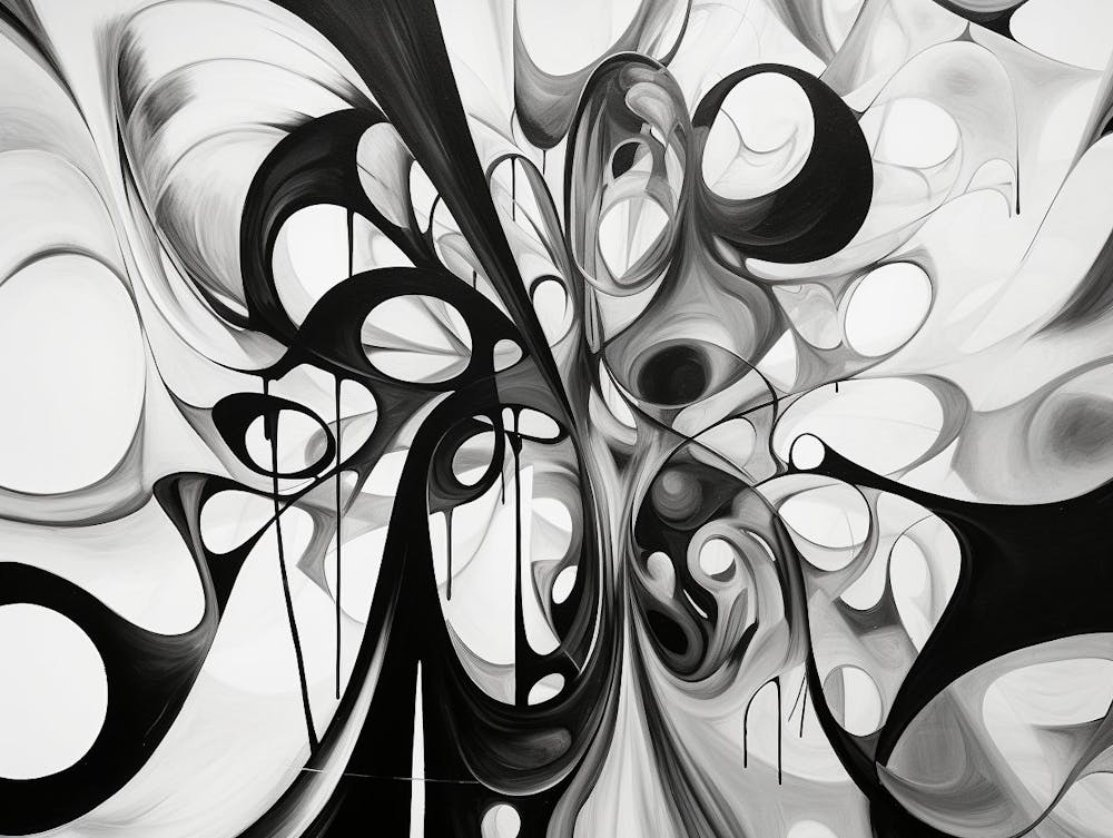 Transformation Abstract Black And White 6
