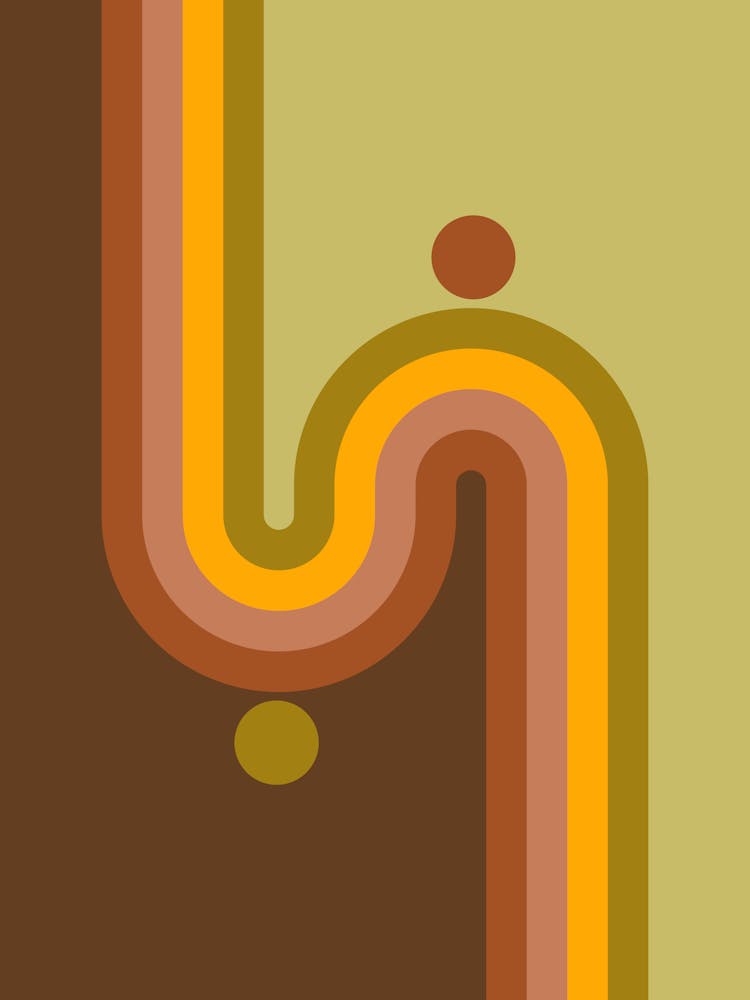 Mid-Century Modern Geometrischer Bogen Sonne Abstrakt 8 Im 70er-Jahre-Vibe 01