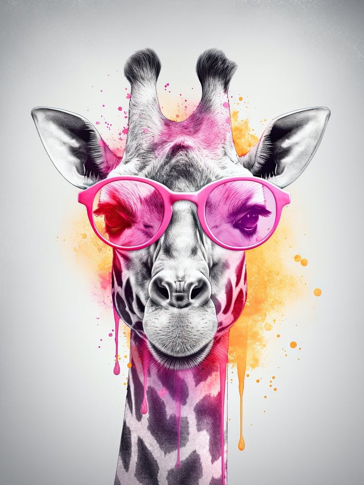 Giraffe In Sunglasses