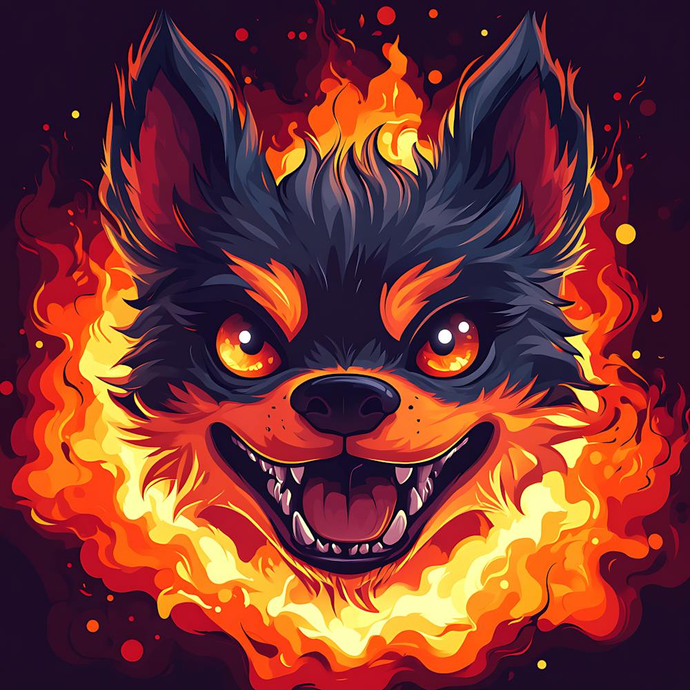 Scary Dog Emoji Dynamic Background 7