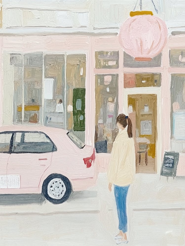 New York City Coffee Shop Street Painting Watercolour Travel Poster