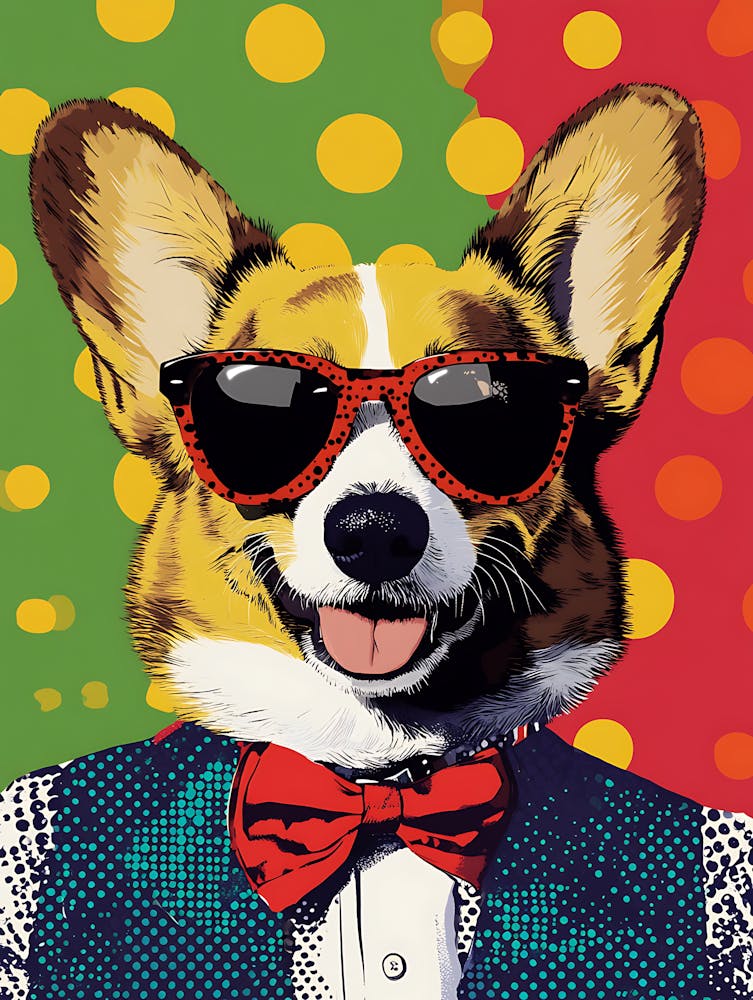 Super Cool Corgi Illustration Pop 11