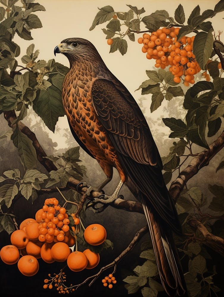 Dark And Moody Botanical Hawk 1