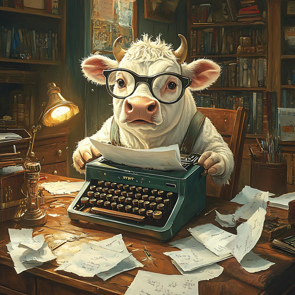 Funny Cow Writer Vintage 2