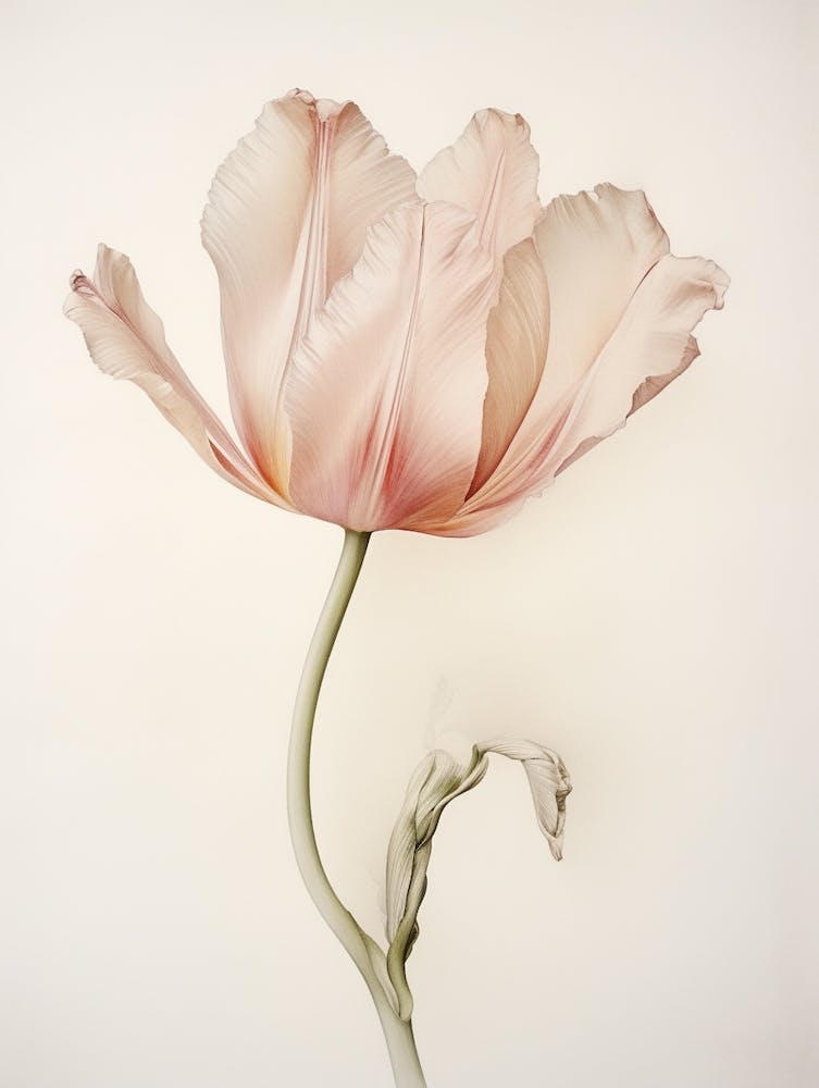 Pressed Flower Botanical Art Tulip 1