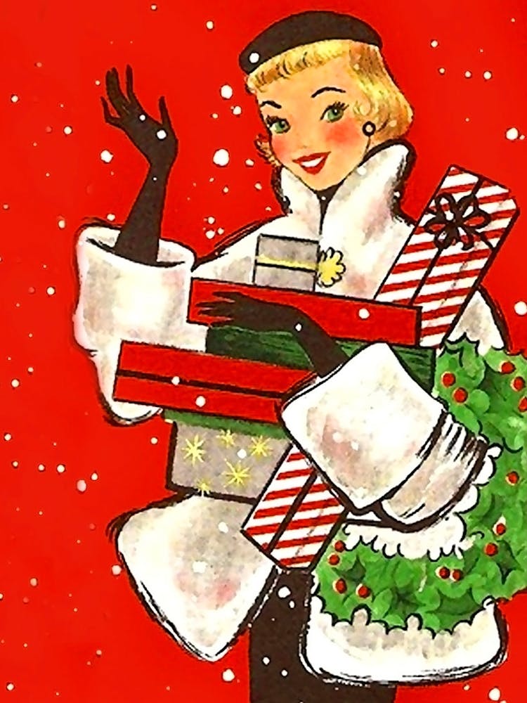 Greetings From A Christmas Shopping Girl