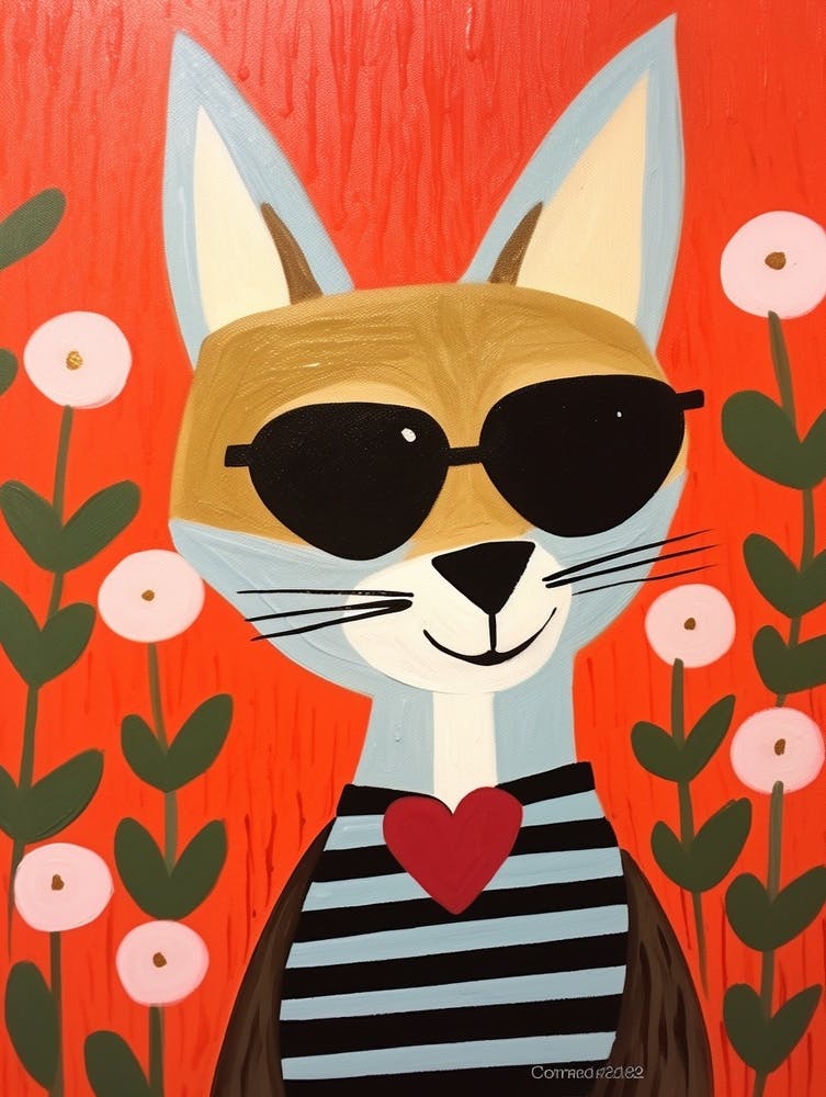 Little Coyote 3 Wearing Sunglasses