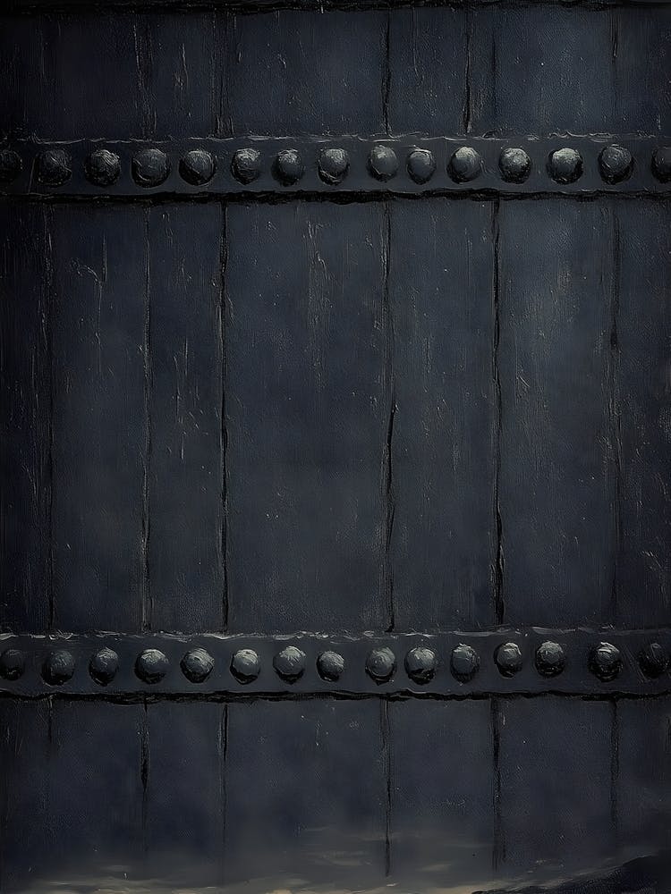 Schwarze Metalltür