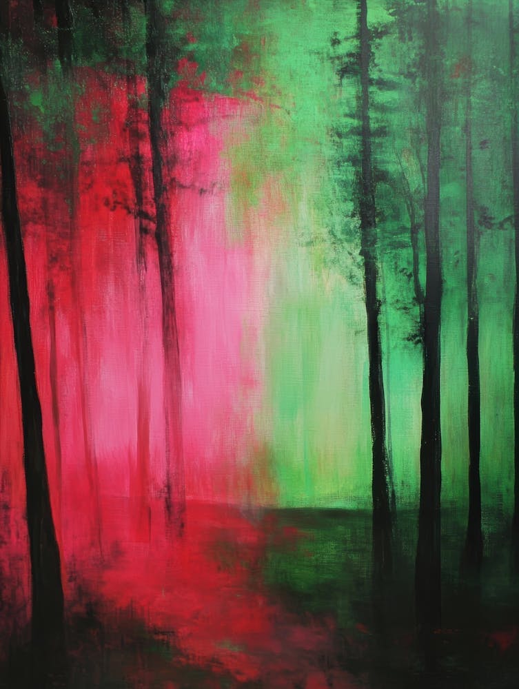 Forest In Pink And Green