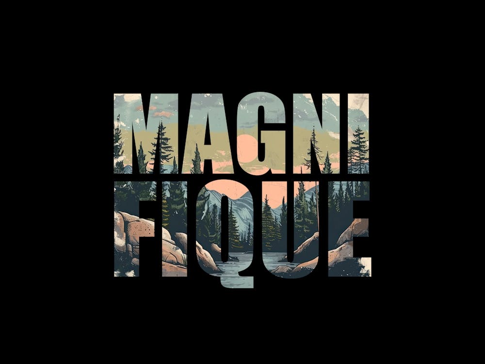 Magnifique Poster Retro Mountains Illustration 5