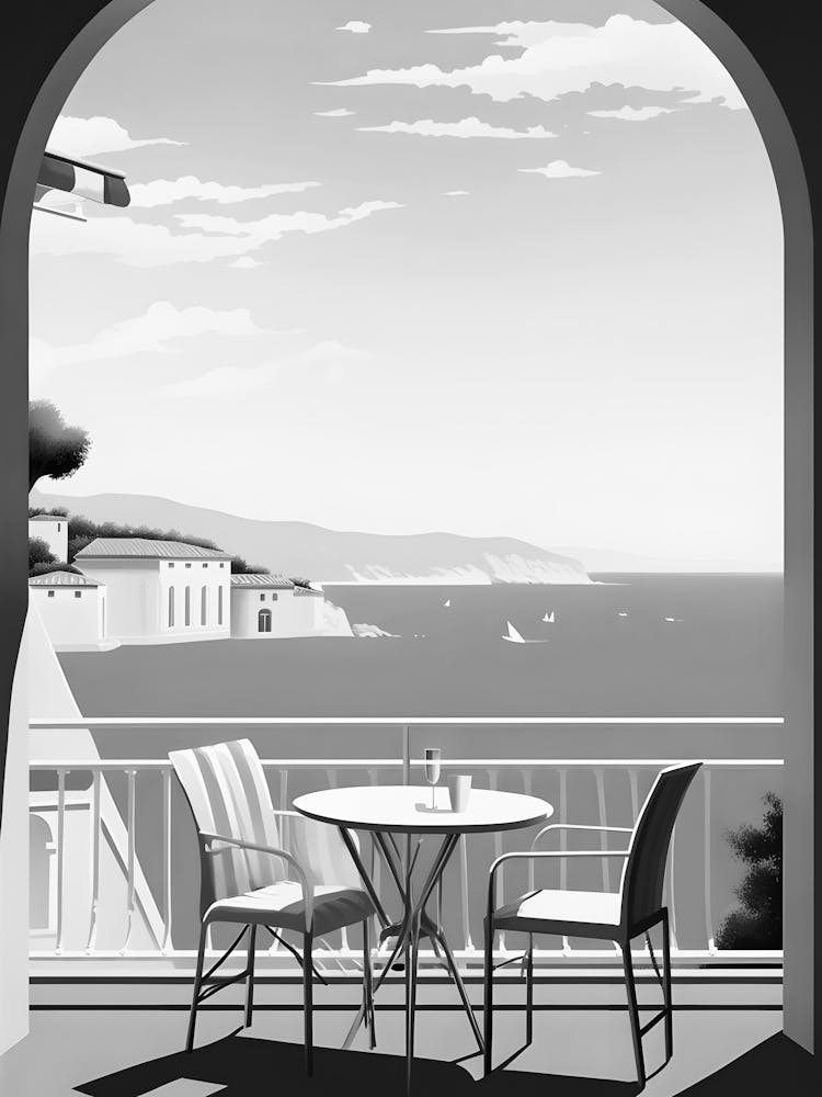 Balcony Overlooking The Sea