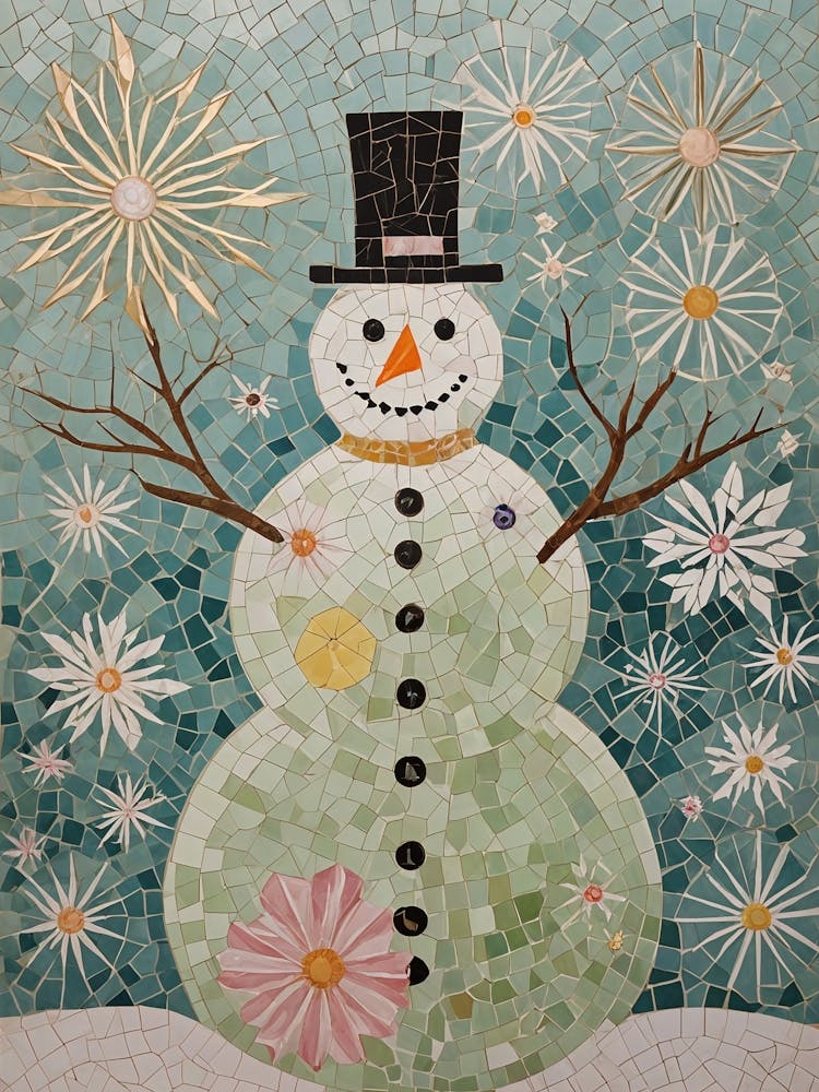 Snowman Mosaic no1