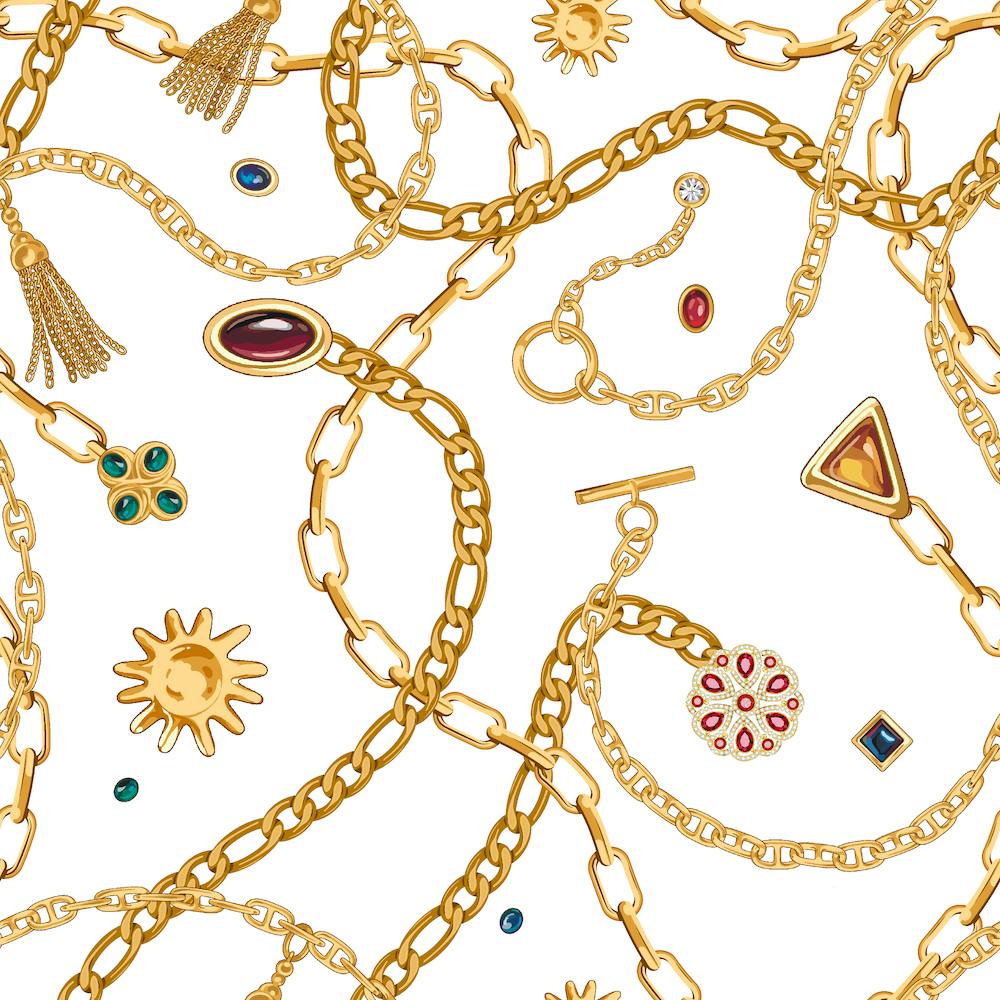 Goldschmuck nahtloses Muster