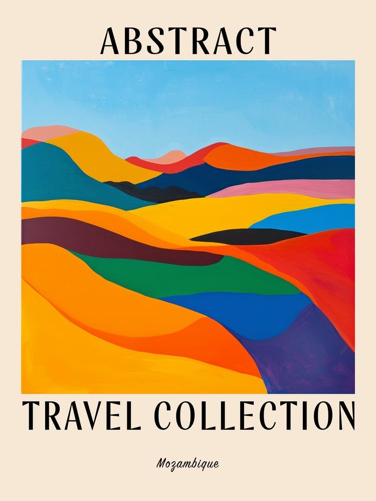 Abstract Travel Collection Poster Mozambique 2