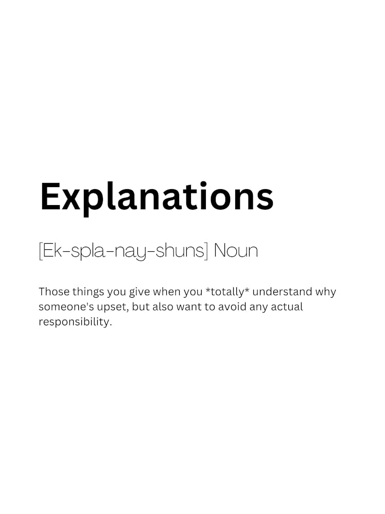 Explanations Definition Meaning