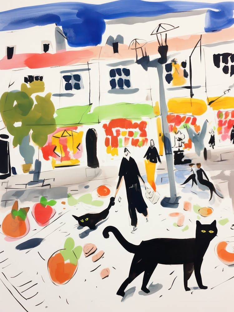The Food Market In Copenhagen 4 Illustration