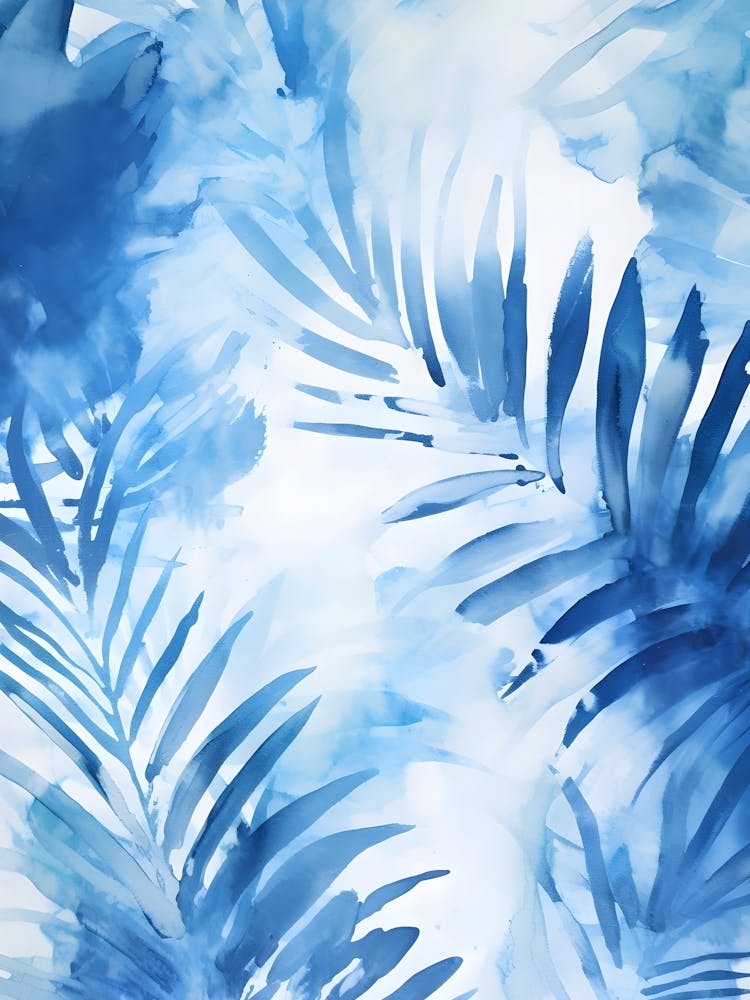 Blue Palm Leaves
