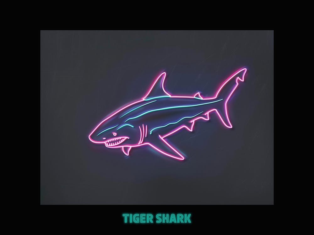 Pink Tiger Neon Shark 2 Poster