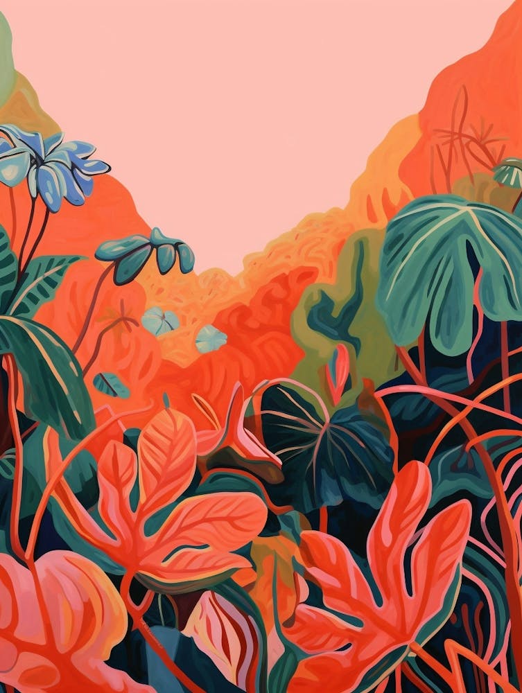 Boho Plant Painting Philodendron Plant 3