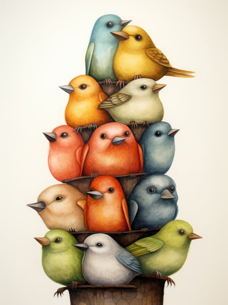 Birds In A Nest
